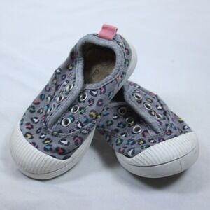 Cat & Jack Toddler Girls Parker Leopard Print Slip On Sneakers Gray Size 5